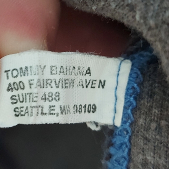 Tommy Bahama Blue Quarter-Zip Pullover - Picture 4 of 4
